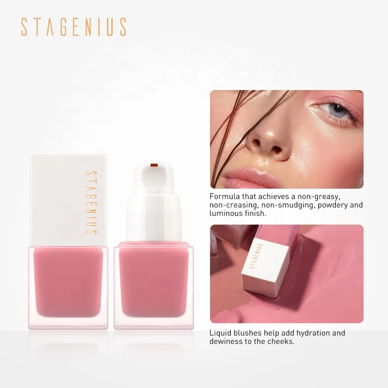 
STAGENIUS high quality makeup liquid blusher moisturizing long lasting waterproof cream blush 