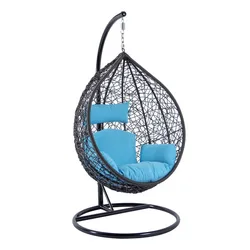 hot sale indoor and outdoor rattan garden furniture hanging patio swing  hammock egg shaped chair