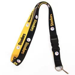 Wholesale custom high quality lanyards with printed logo nfl lanyard