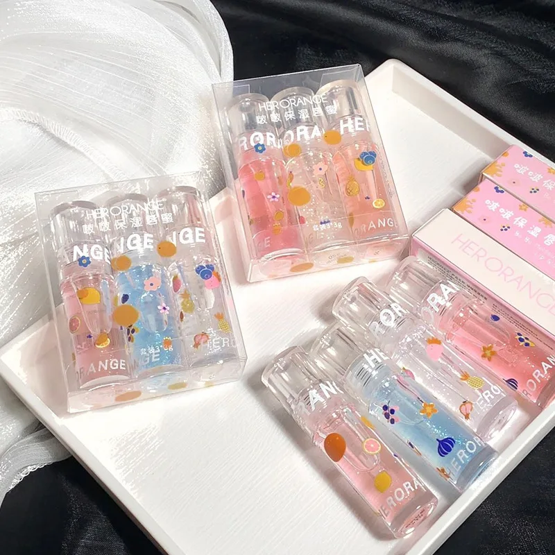 Hot Selling Factory Lip Care Glitter Liquid Lip Gloss Clear Moisturizing Hydrating Waterproof Long Lasting Plumping Lip Oil Set