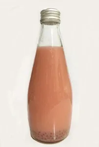 Falooda Rose flavor drink with Basil seed, Nata de coco, Noodle 290ml