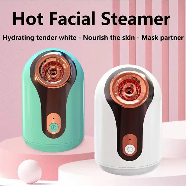 Facial Steamer Nano Ionic Facial Steamer Skin Moisturizing Warm Mist Moisturizing Face Steamer Pink Power Sales Plastic ROHS ABS