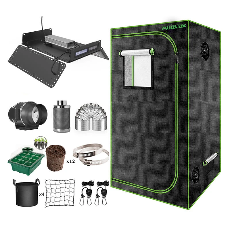 Commercial Hydroponic Plant Complete  Growing Tents Kit With Full Systems Led Indoor Grow Lights