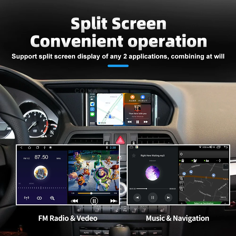 7 Inch Android Car Radio For Mercedes E W212 2009-2016 W447 WIFI SIM Carplay Touch Screen Multimedia Stereo