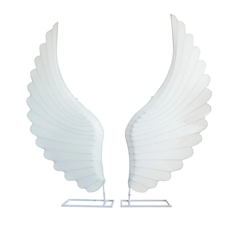 Iron Luminous Angel Wings Wedding Anniversary Street Light Mall Wedding Hall Background Venue Decoration Props Decoration