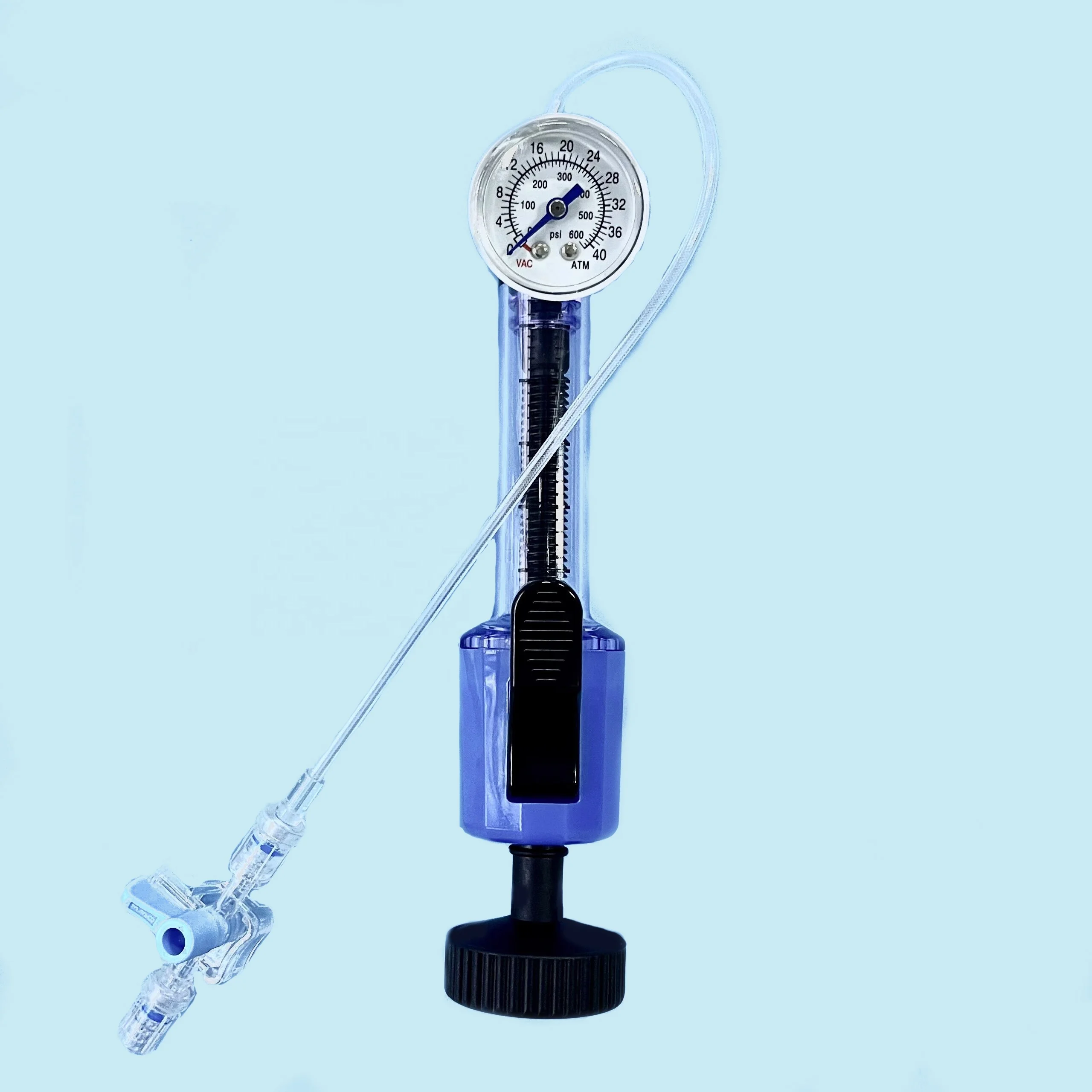 Tianck medical indeflator with pressure gauge manufacturer b type 40atm balloon inflation device