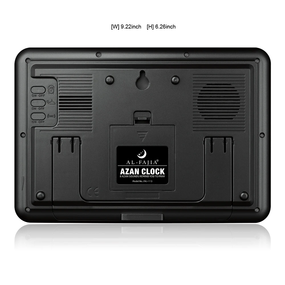 Digital Azan Clock l Timepiecewith Multi Athan Sound Date Week Temperature Prayer Times