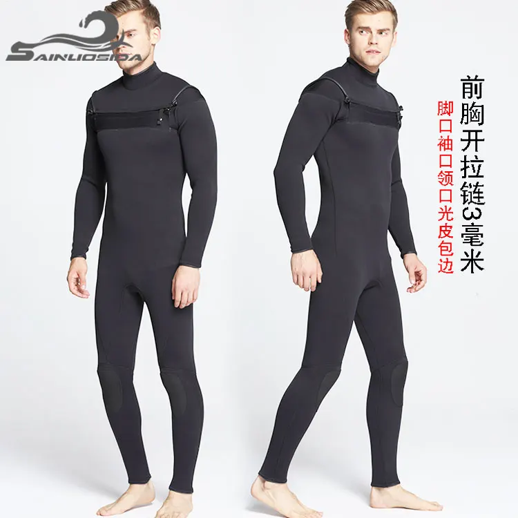 Factory customization Neoprenan Diving Clothes Chain pulling type Wet Suit Men Swim Diving Wetsuit Spearfishing Surf Wetsuit