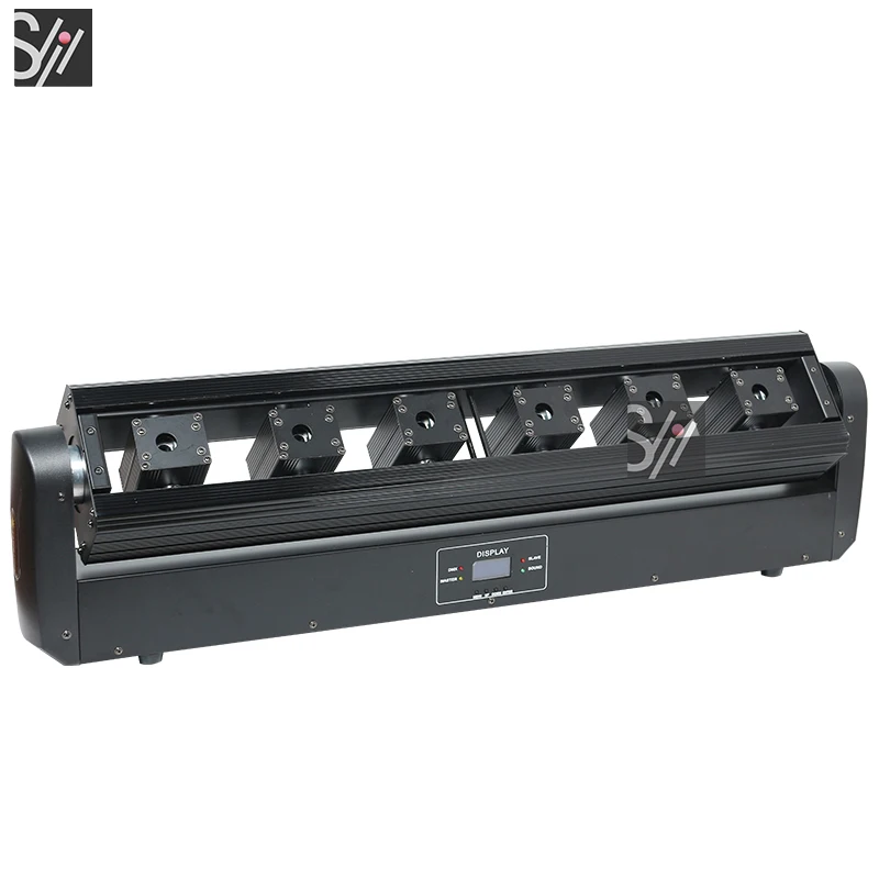 6x500 МВт RGB лазерный балочный проектор 6 головок сценический эффект Освещение для диско-музыки Танцевальная вечеринка DMX DJ диско движущийся головной свет