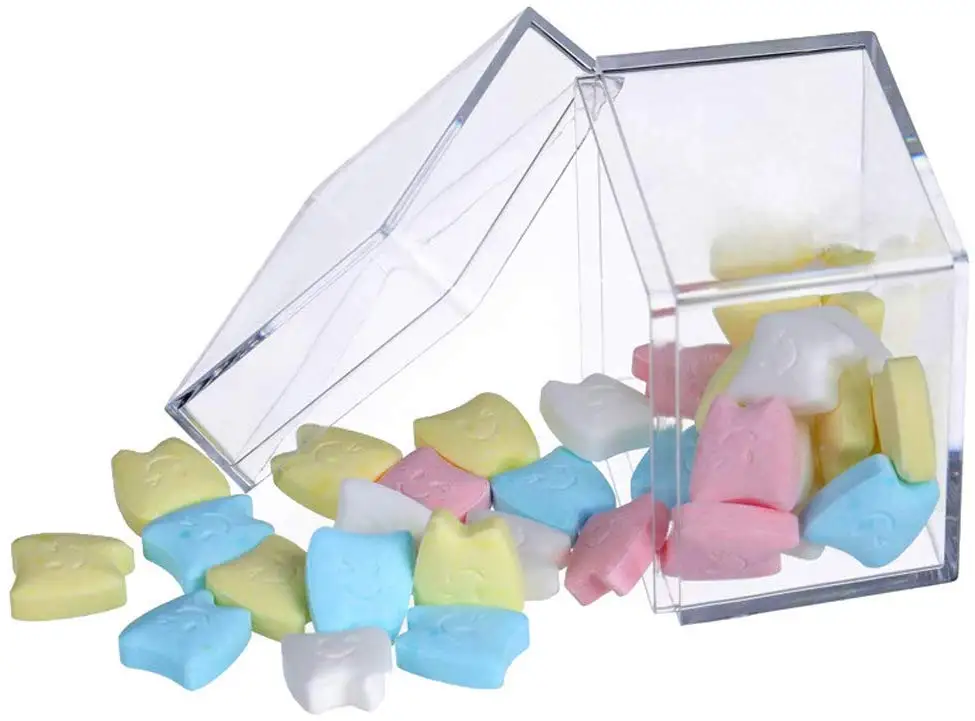 Jewelry Display Storage Box Case Square Cube Props Box Customized Small Square Clear Plastic Package Storage Box