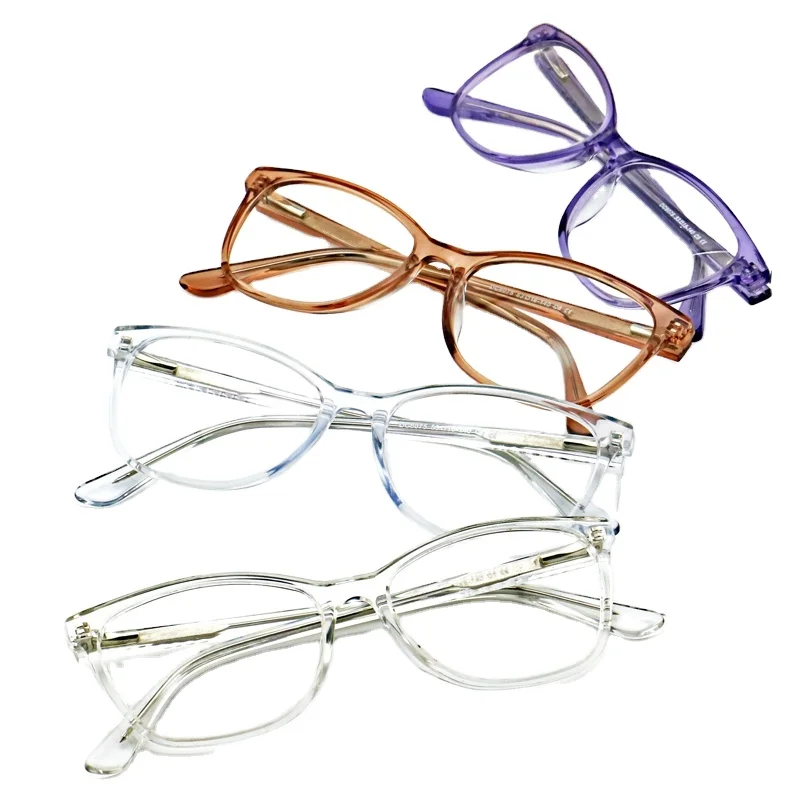 Italian crystal transparent brands acetate eyeglasses spectacle frames for eyewear