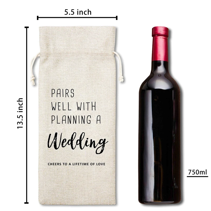 Hot Sale Cheap Linen Burlap Jute Sack Drawstring Wine Gift Bag Wine Bottle Bag Burlap Wine Gift Bags