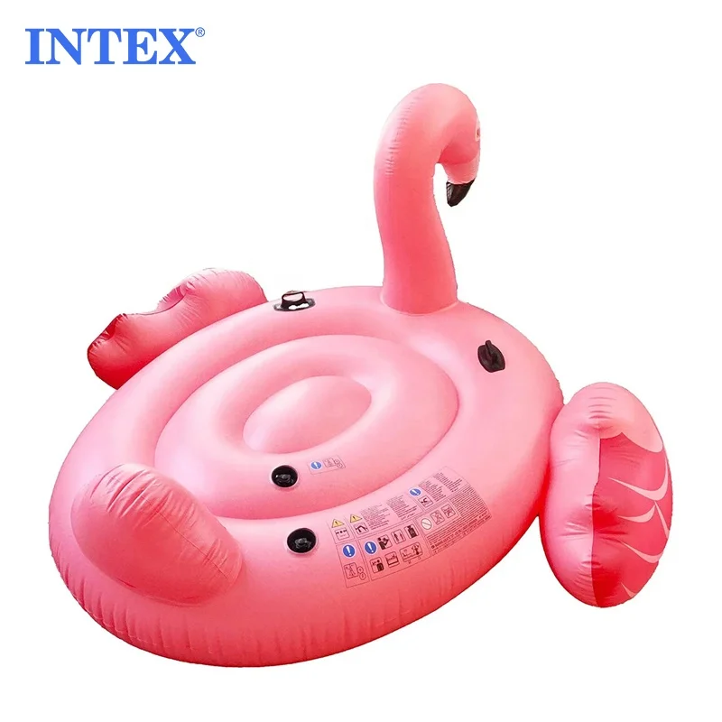 INTEX 57558 Wholesale Inflatable Pool Ride-on Mega Swimming Pool lsland Flamingo adult Pool Float