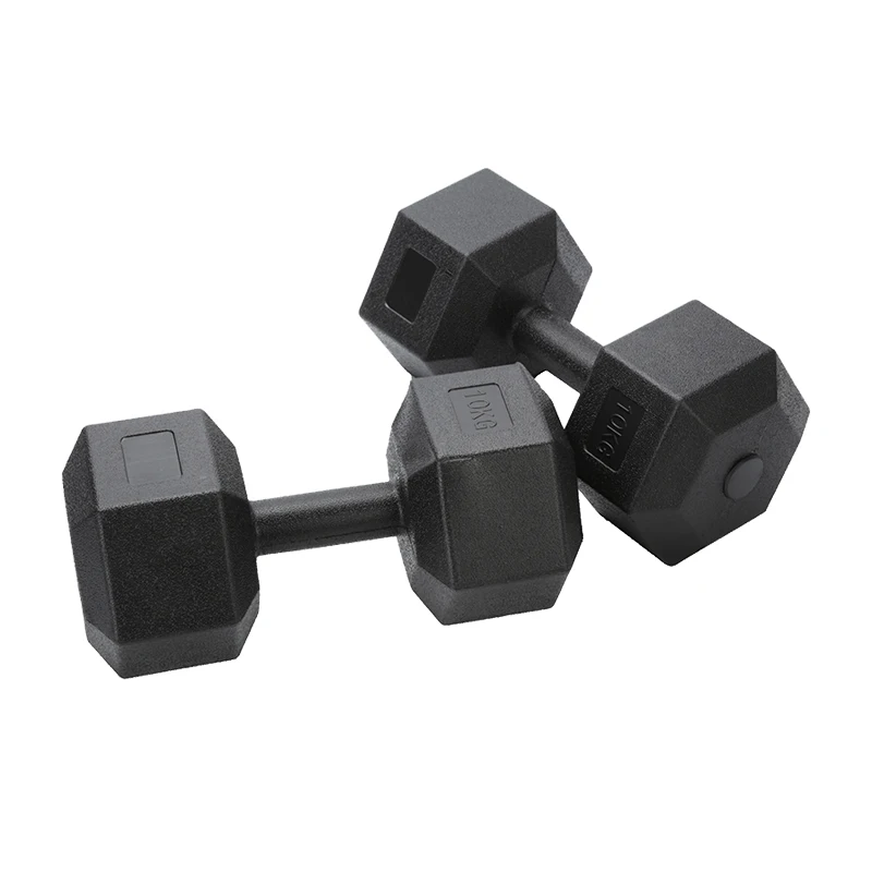 Custom Weights Home sport Workout Pvc Coated Iron Sand Filled Hex Dumbells In Pounds
