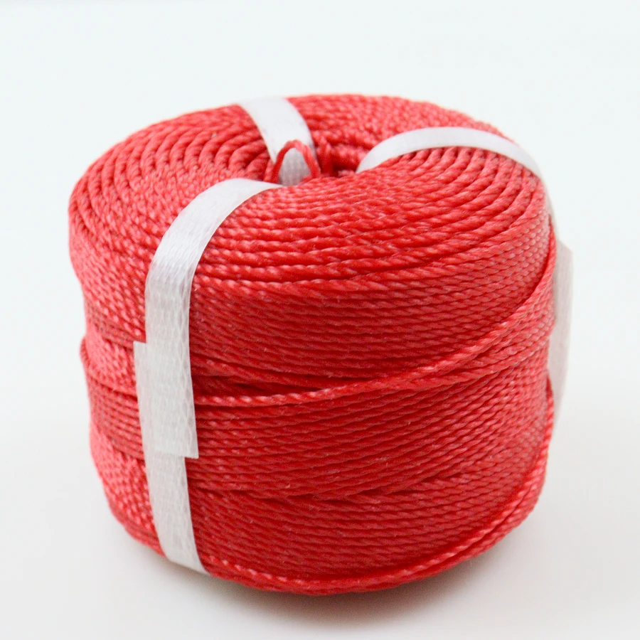 PE Twine braided Line for fishing net/ PE packing rope PE Twisted Rope Red Yellow blue pp/polyprop packing