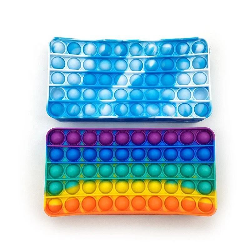 Цветной силиконовый пенал в форме пузыря, Радужный Силиконовый водонепроницаемый пенал, Студенческая сумка для ручек