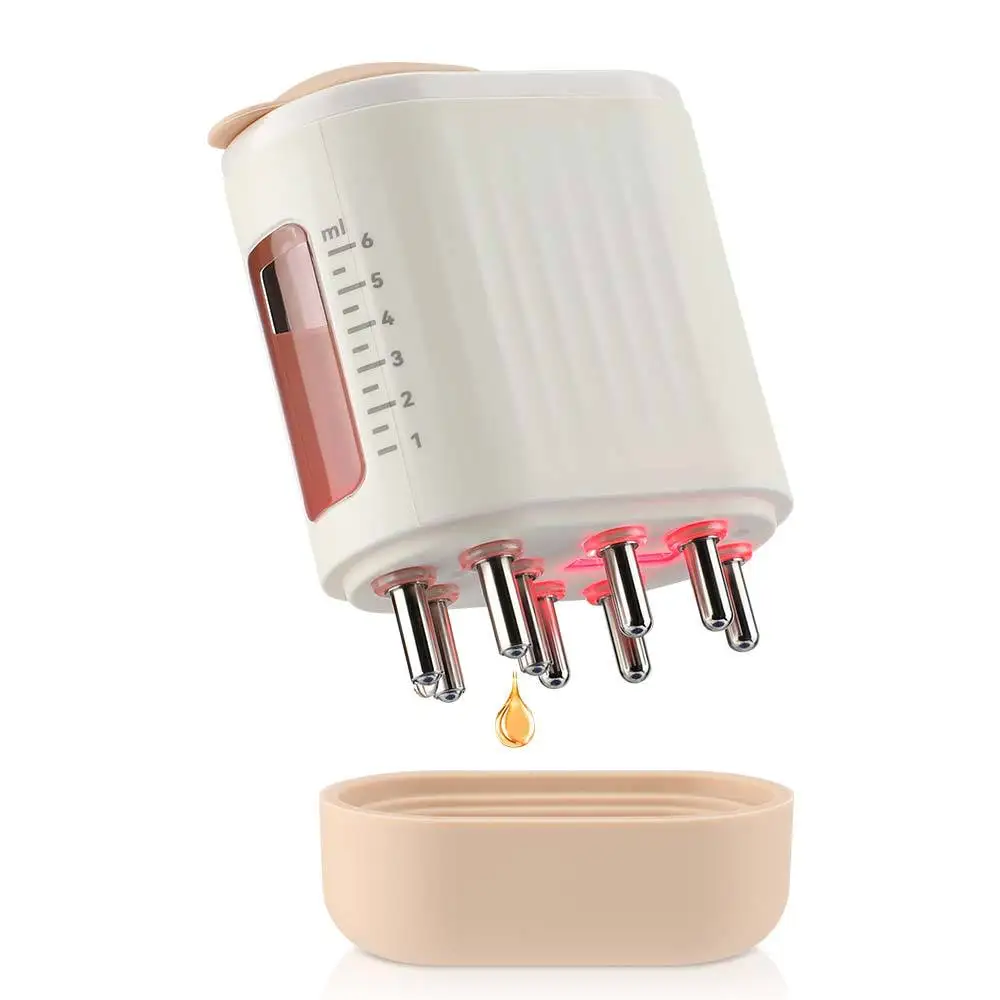 Hair Massager Scalp Hair Applicator Growth Hair Oil Serum Dispenser Red Light Vibration Head Scalp  Massager Comb