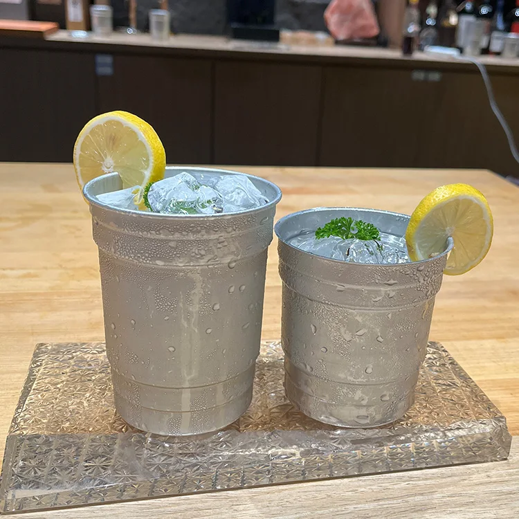 Hot Selling Bar Drinkware Cold Drinking Recyclable Aluminum Mugs Vasos De Aluminio Anonizados Para Beber