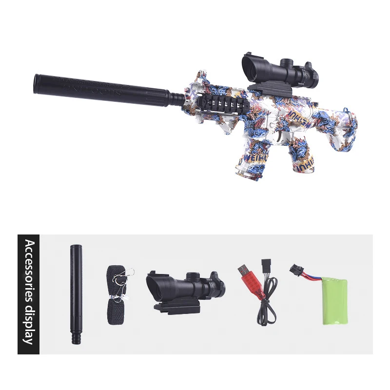 MINI M416 Fully Automatic Gun Paintball Guns Pistola De Hidrogel Water Bullets By Air Pressure Toy Guns
