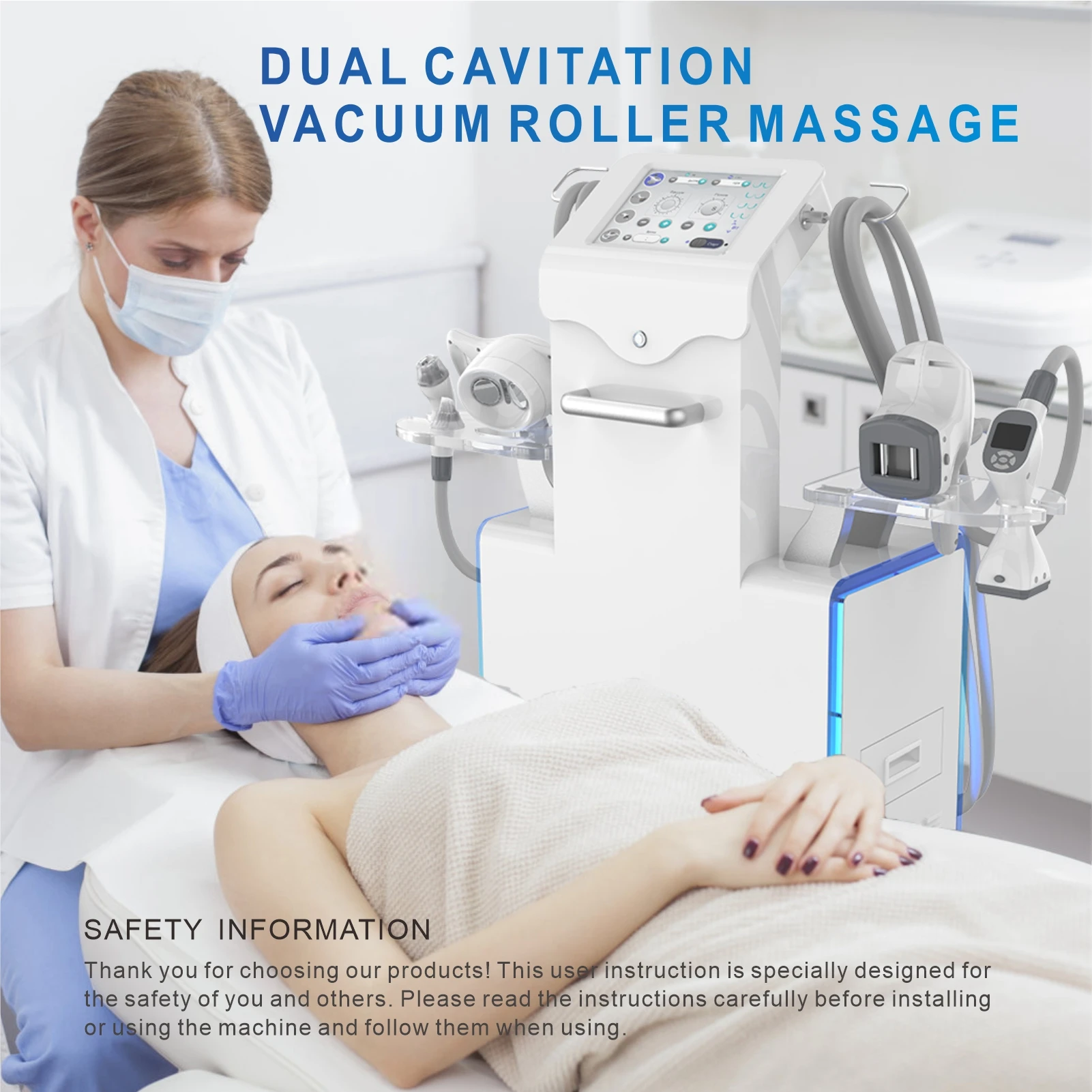 Doris Aesthetics Rollvela Fat Removal 80K Cavitation RF Machine Vacuum Roller Massage Anti Cellulite Velashaping