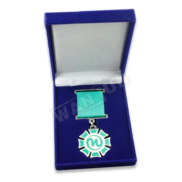 custom cheap award medal and ribbon display box