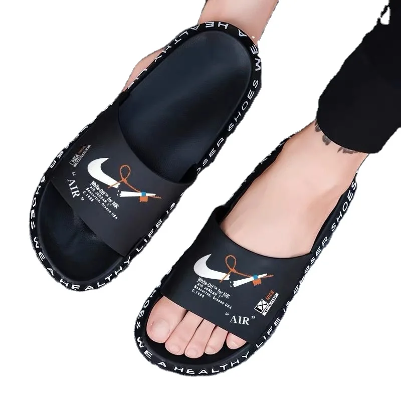 
Hot Summer Designer Fashion Brand Slides Outdoor Flat Soled Anti Slip Slides Outdoor Sandals Air Sneakers Slippers For Men 