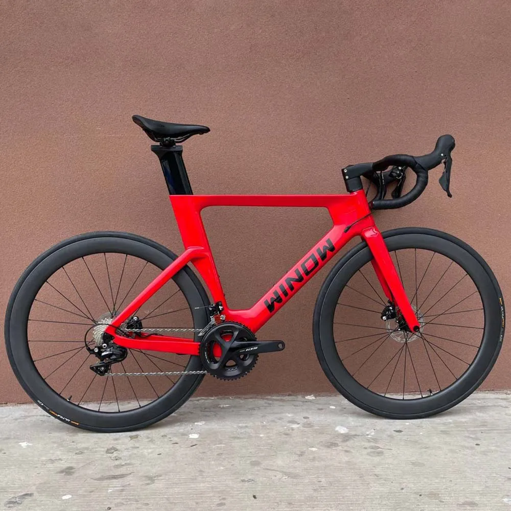 Winowsports SHIMAN0 R7020 комплект из 22 скоростей с углеродным колесом для шоссейного велосипеда углеродного волокна велосипедный дисковый тормоз