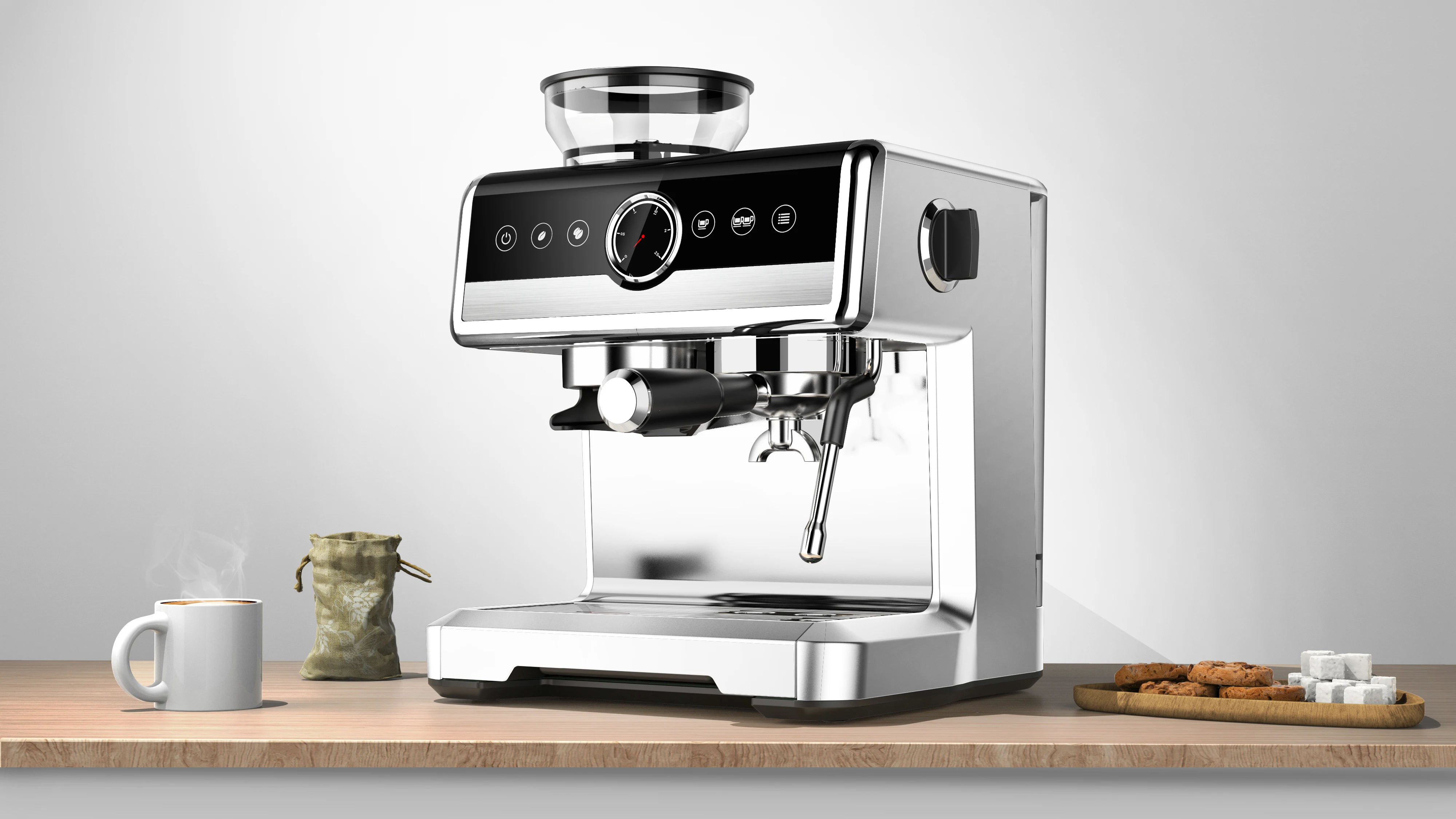 15 Bar Pump Espresso Cappuccino Maker Temperature Control Italian Electric Coffee Maker With Espresso