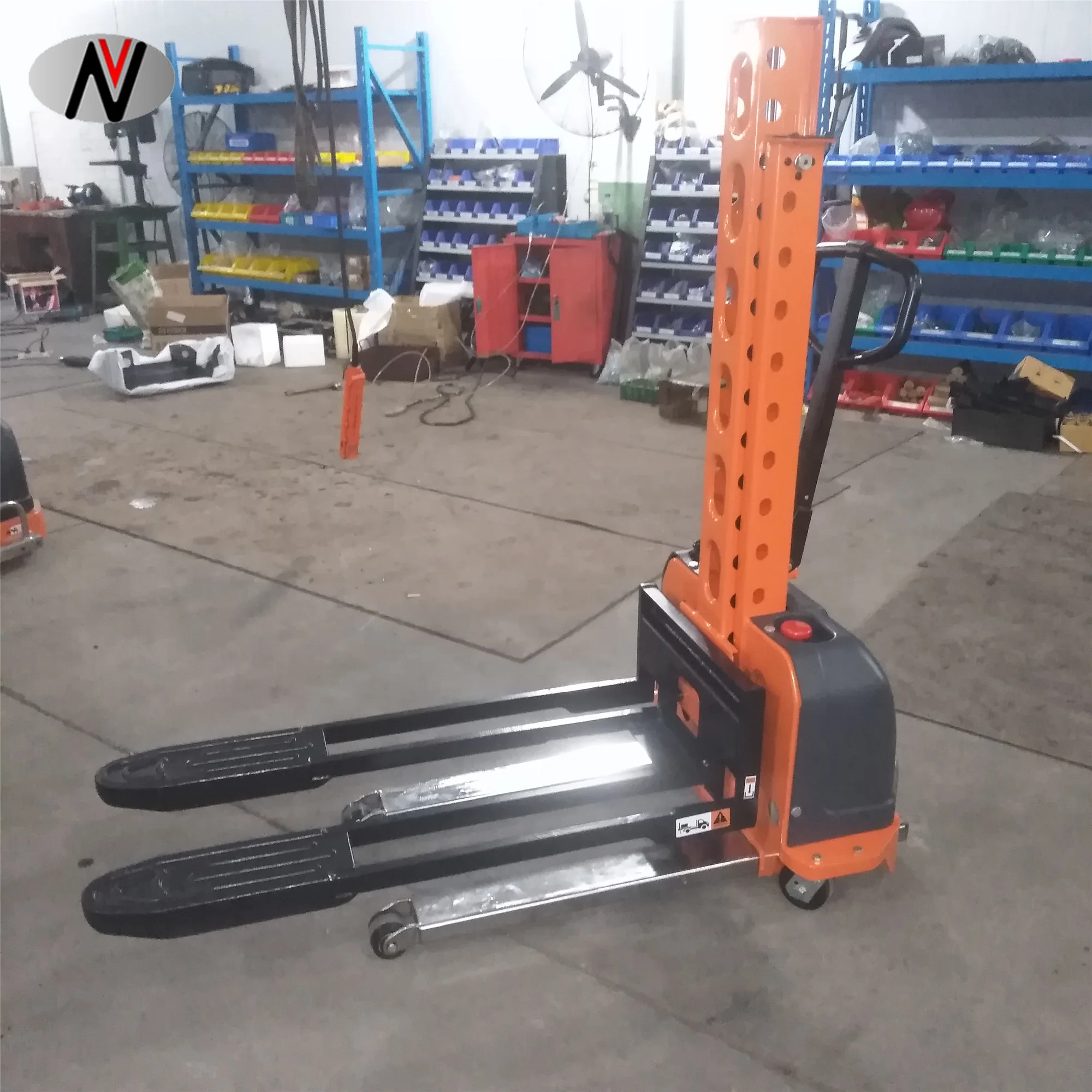 Station Driving Electric Stacker Electricity Single Man Genie Lift