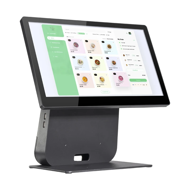 FYJ-F200s Cheap Price 15.6 inch Windows/Android Touch Screen Pos Cash Register Dual Screen Terminal All In One Pos System
