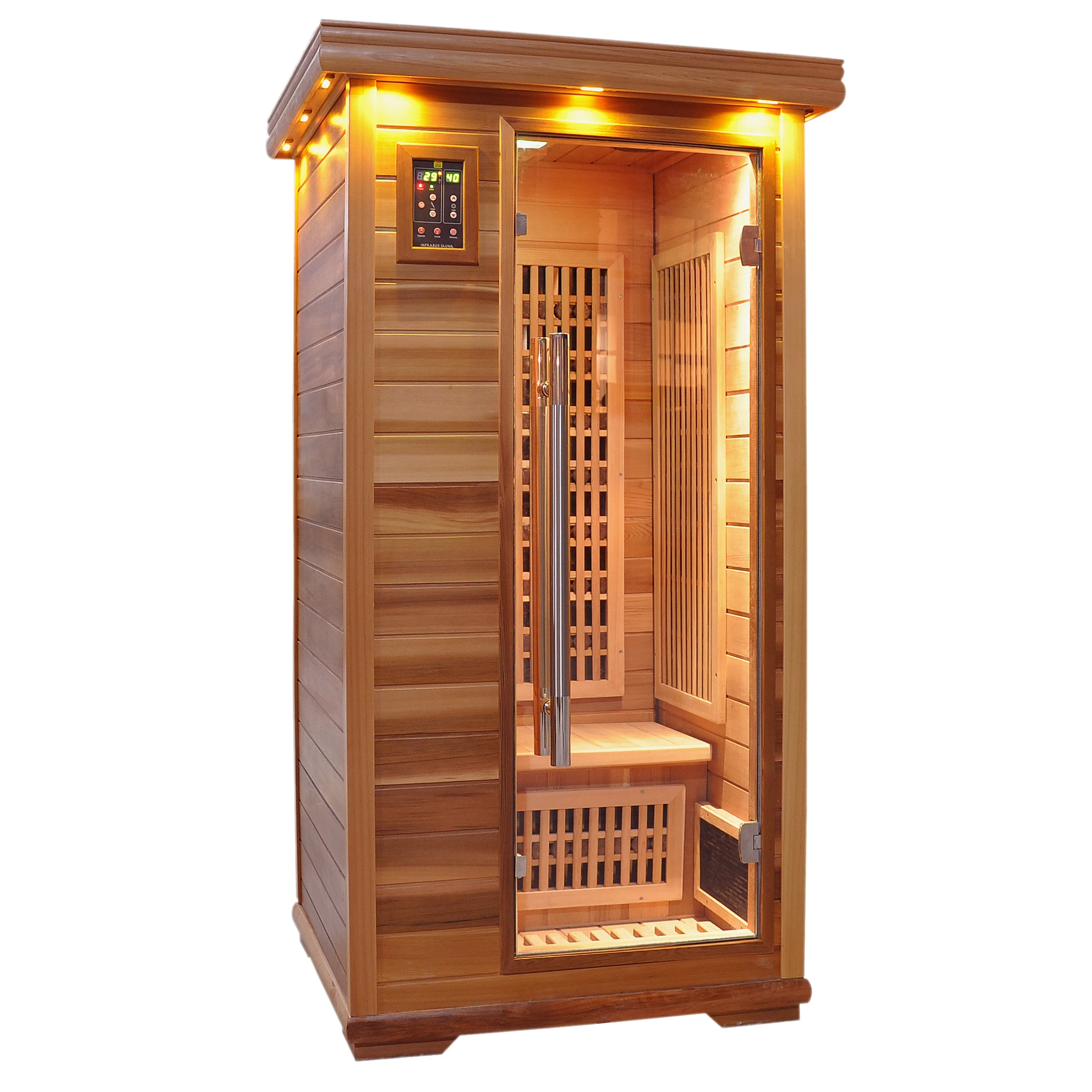 2021 hot sale high quality backrest and adjustable wind window wood sauna room for healthy