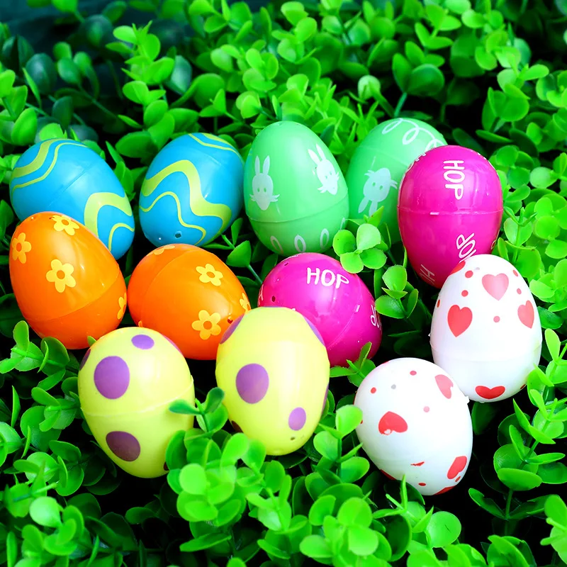12pcs Surprise Easter Eggs Assorted Colour Children Toy Craft Model Fillable Gifts Chocolate dinosaur egg
