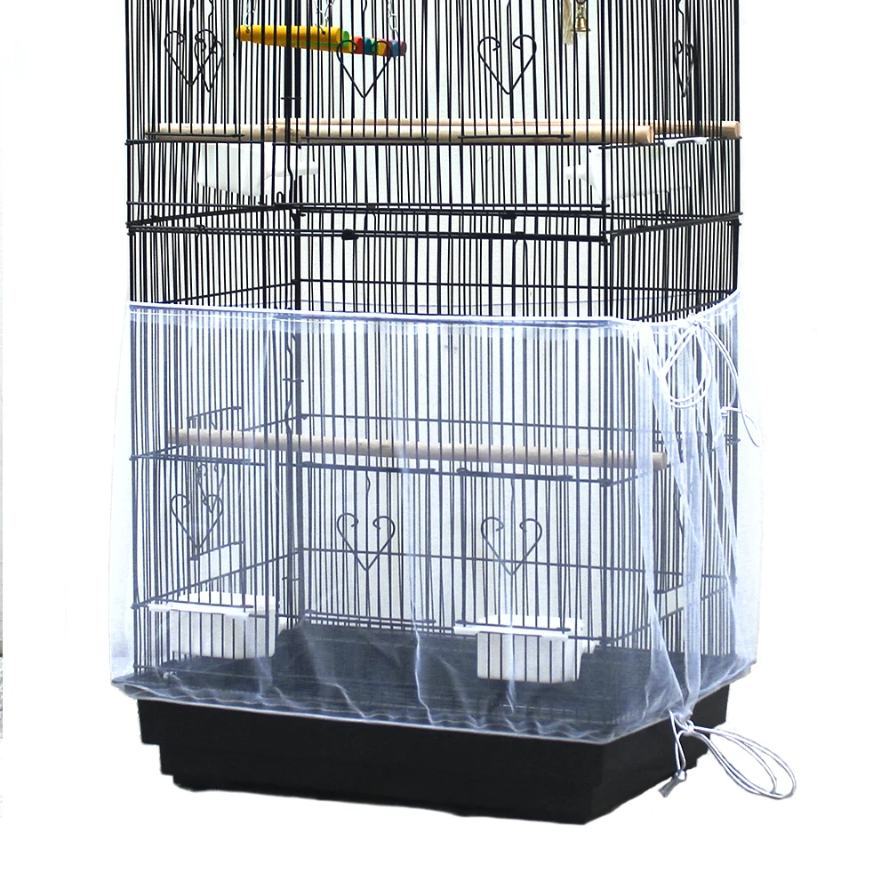 Top Selling OEM Bird Cage Cover Seed Catcher Birdcage Nylon Mesh Net Cover Skirt Guard