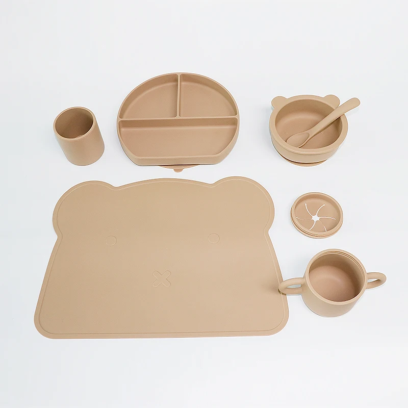 Factory Outlet Customization Baby Feeding Set silicone tableware for kids