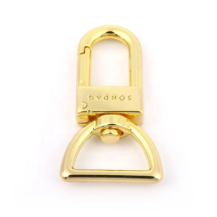 Wholesale Bag Hardware Zinc Alloy Metal Gold Spring Snap Hooks For Handbags