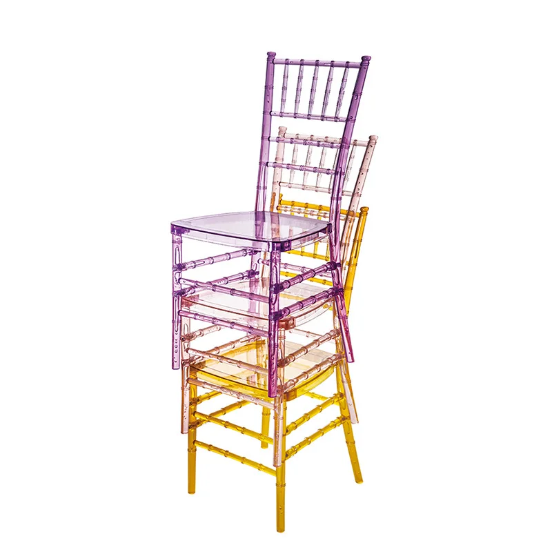China high quality transparent acrylic used resin chiavari chairs for wedding