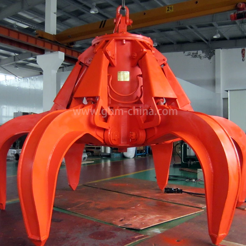 GBM electric hydraulic orange peel scrap metal grab bucket