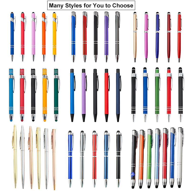 2024 new design silk-screen logo business gifts ball Pen suit candy color Custom pen school stationary use ballpoint pen with cu