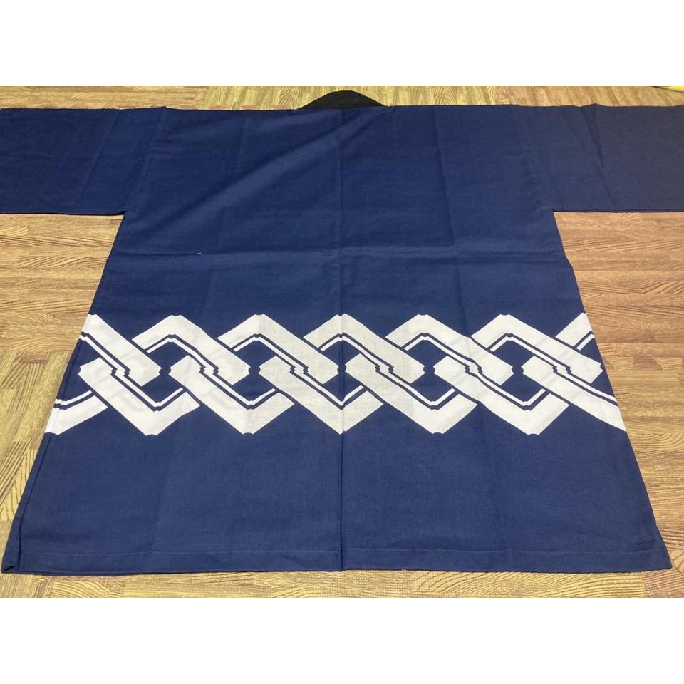 Japanese festivals traditional costumes happi coat Yoshiwara-tsunagi pattern large kimono man