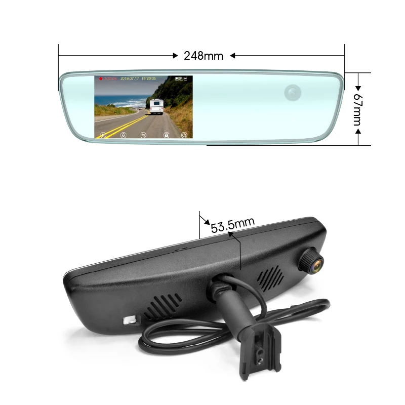 Dvr Dash Cam With  Auto-Dimming HD dash camera with built-In Wifi Module