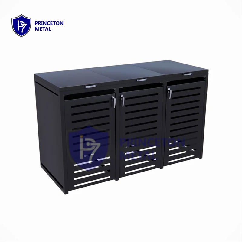 waterproof fireproof aluminum garbage box rubbish can trash can dustbin cover enclosure