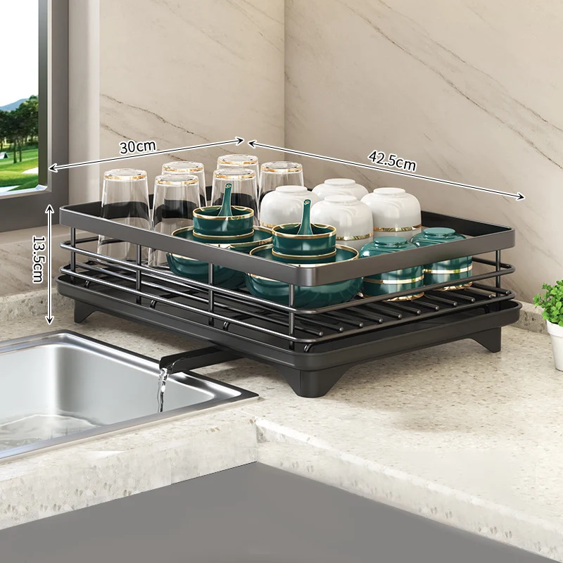 Laimao Kitchen dish drying rack/holder single/double tiers  detachable  Organizer by water sink