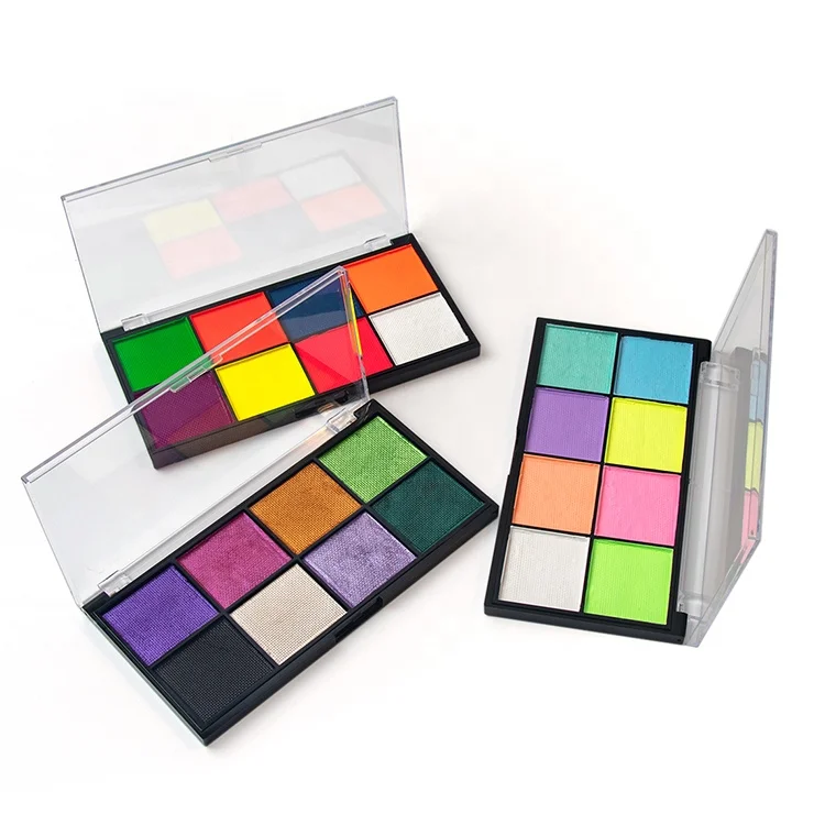 Halloween Art Body Painting Supplies Face Paint Palette Wet Matte Liquid Cake Eyeliner Color