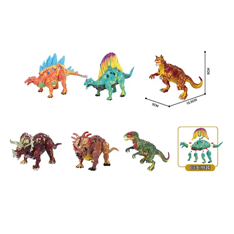 High quality DIY self assembly dinosaur model toys for surprise capsule toys