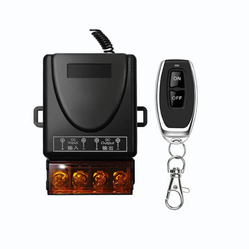 DC12V-72V10A Remote Switch Rf 433MHz Water Pump Motor Car Power Switch Transmitter and Receiver Wireless Remote Control Switch