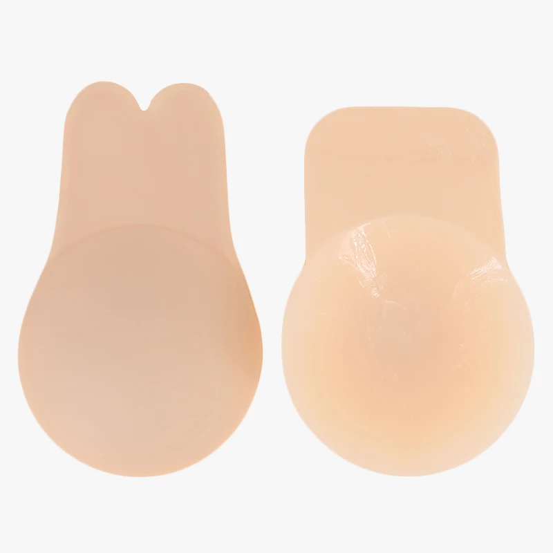 Customize Sexy  Rabbit Ear Seamless Matte Breast Lift Silicon Covers Pasties Reusable Adhesive Silicone Nipple Cover