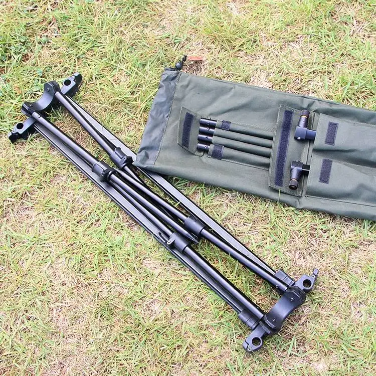 Stock 3 Rod Pod Aluminum Folding Carp Fishing Station Rod Pod