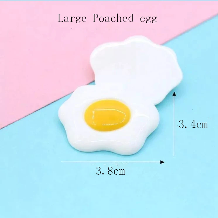 Simulation Re-ment Fried Egg Resin Poached Egg Resin Charms For Phone Shell Beauty Accessories Diy Materials Accessories