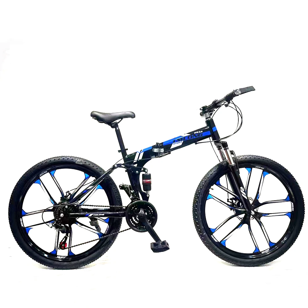 2024 Chinese Factory popular 26 inch folding bike bicycle foldable bike 21 speed mountain bike.