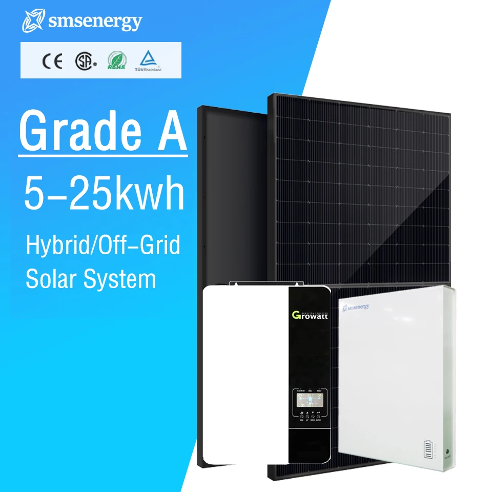 Solar Home System Off-grid with Lead Aid Battery Use Solar Power Energy 6kw on Grid for Home 5kw 10kw 15kw 25kw Lithium Ion MPPT